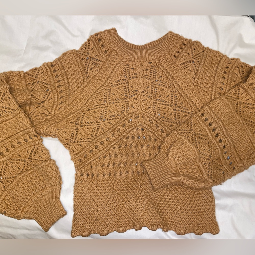 Women's Tan Knit Sweater